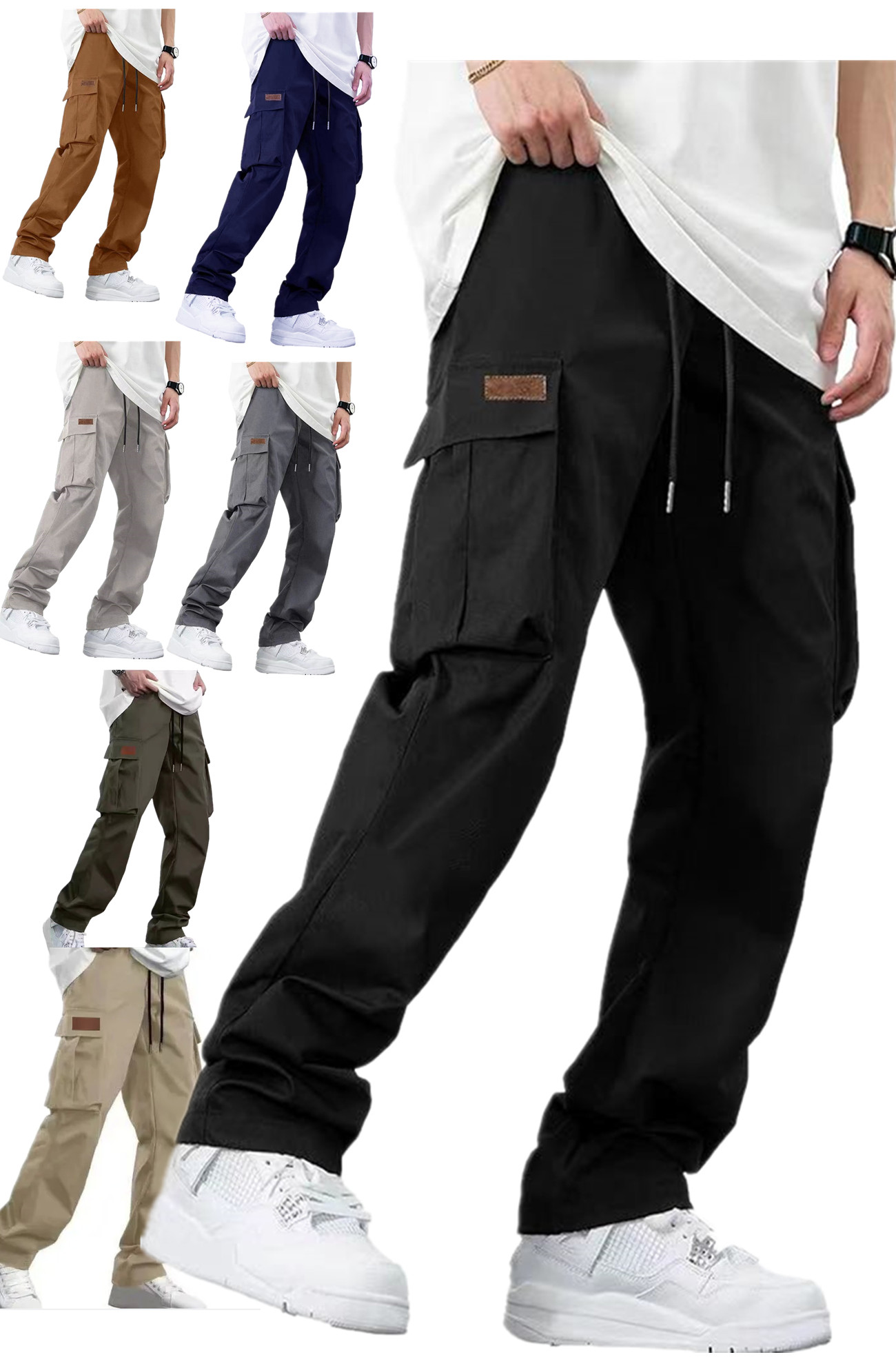 Fishing Pants Waterproof - 2026メンズカジュアルジョガーパンツリラックスフィットカーゴパンツドローストリングスウェットパンツハイキングアウトドアツイルスポーツパンツ