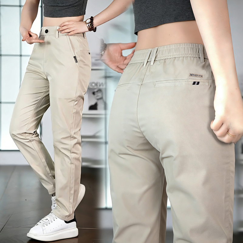 Fishing Pants Waterproof - 2026 メンズアイスシルクストレートレッグ薄型通気性カジュアルパンツ夏のビジネス長ズボンファッショナブルな多用途軽量