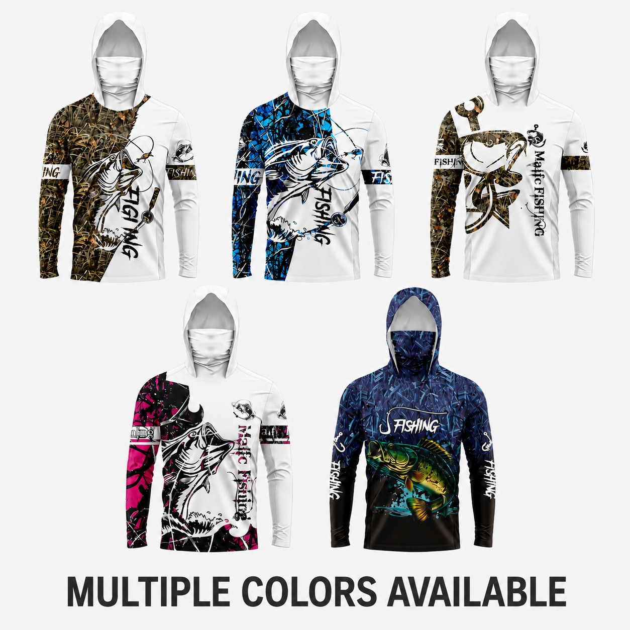 Fishing Shirt Uv Protection - MALFC メンズ フィッシングシャツ 長袖 UVカット フィッシングウェア