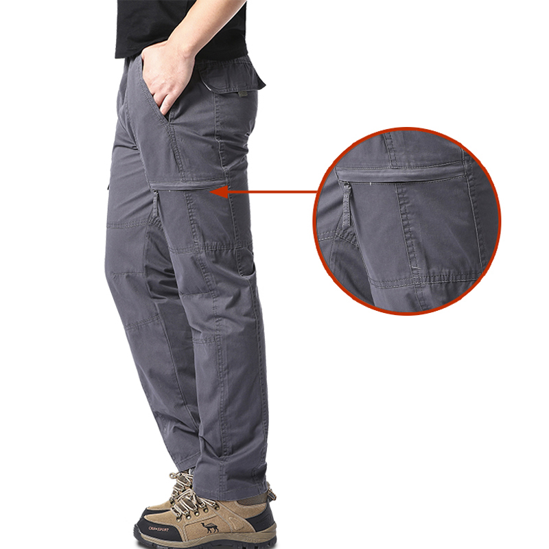メンズコットンカーゴパンツ,複数のポケット,タクティカルパン - Fishing Pants Waterproof のレビューと価格