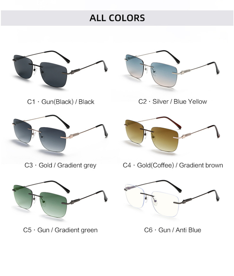 BEMORE リムレス処方サングラス 合金偏光 UV400  - Fishing Sunglasses Polarized のレビューと価格